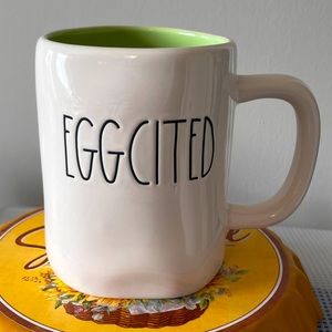 Rae Dunn EGGCITED mug